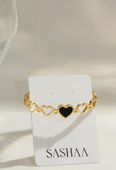 Dainty Heart Enamel Bracelet