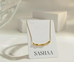 Abstract Bar Snake Chain Necklace