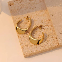 Golden Curve Hoops