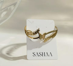 Butterfly & Leaf Cuff Bracelet