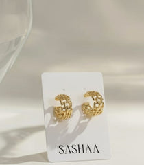 Shape Winding Woven Earrings