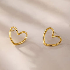 Classy Open Heart Earrings