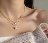 Double Butterfly Necklace