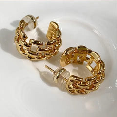 Shape Winding Woven Earrings