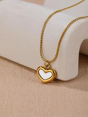 Timeless White Heart Necklace
