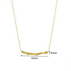 Abstract Bar Snake Chain Necklace