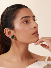 Razia Green Earrings