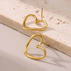 Classy Open Heart Earrings