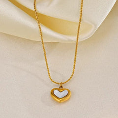 Timeless White Heart Necklace