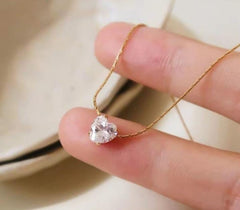 Sparkly Crystal Heart Necklace