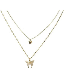 Double Butterfly Necklace