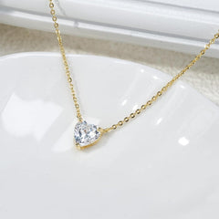 Sparkly Crystal Heart Necklace
