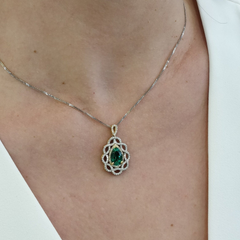 Emerald Statement P Necklace
