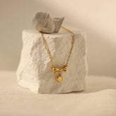 Classic Bow Heart Necklace