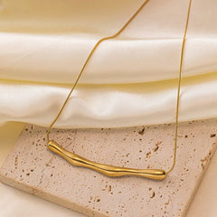 Abstract Bar Snake Chain Necklace