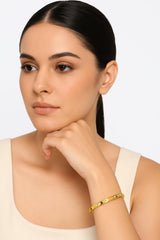 American Diamond-Studded Bangle-Style Bracelet