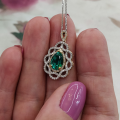 Emerald Statement P Necklace