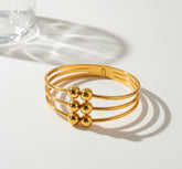 Sphere Multi-Strand Bangle Bracelet