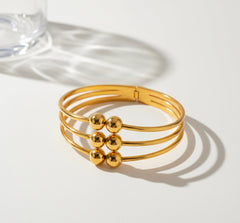 Sphere Multi-Strand Bangle Bracelet