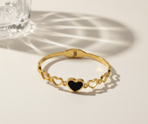 Dainty Heart Enamel Bracelet