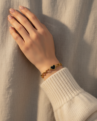 Dainty Heart Enamel Bracelet