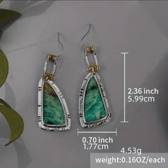 Handmade Enamel Hollow Out Spiral Metal Earrings Geometric Pattern Vintage Style Women_s Jewelry Dangle Earrings