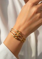Sphere Multi-Strand Bangle Bracelet