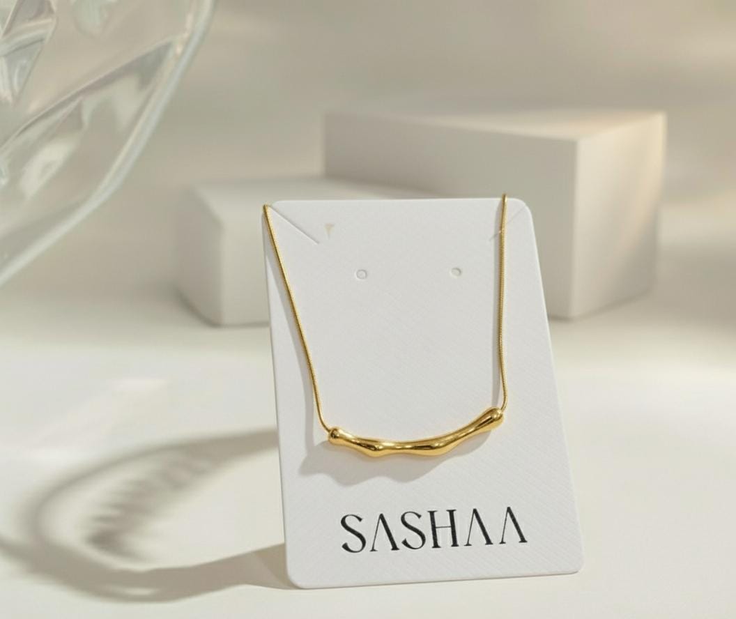 Abstract Bar Snake Chain Necklace