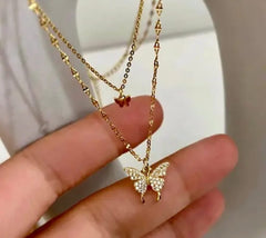 Double Butterfly Necklace