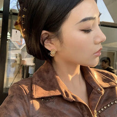 Shape Winding Woven  Earrings