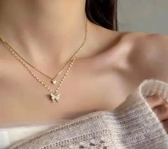 Double Butterfly Necklace