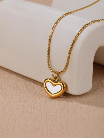 Timeless White Heart Necklace