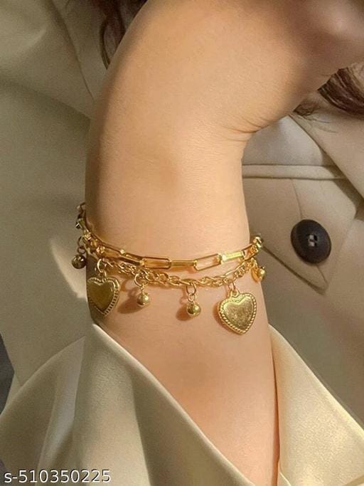 Anti Tarnish Multi Layer Heart Bracelet