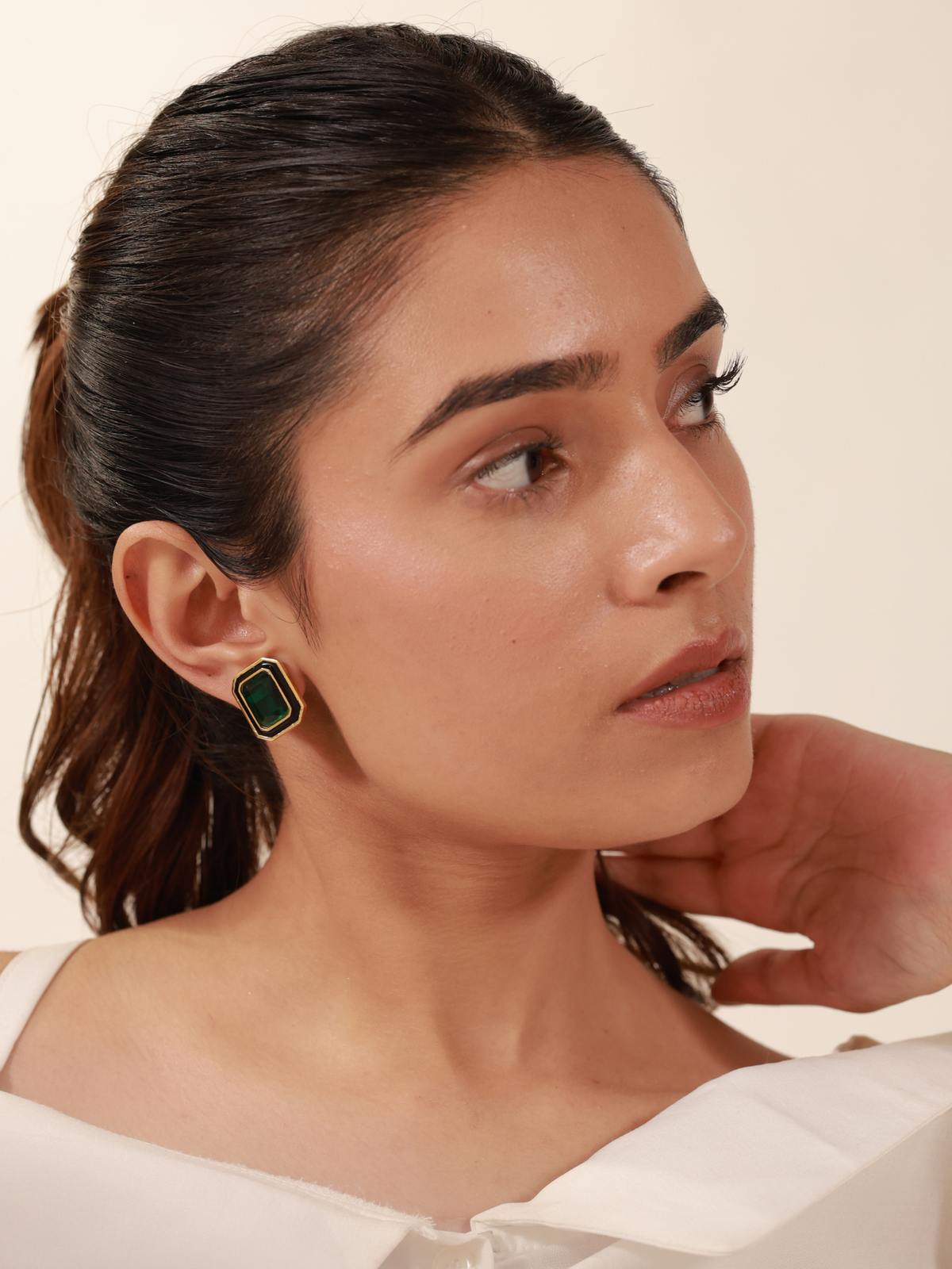Razia Green Earrings