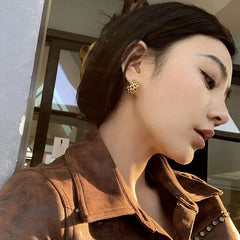 Shape Winding Woven  Earrings