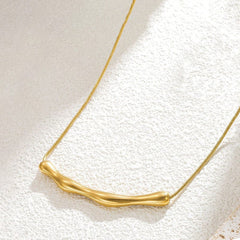Abstract Bar Snake Chain Necklace