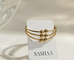 Sphere Multi-Strand Bangle Bracelet