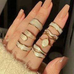 PVD Coated 18K Gold Plated Heart Shape Floral 304 Stainless Steel Modern Style Commute Waterproof Non Tarnish Rings